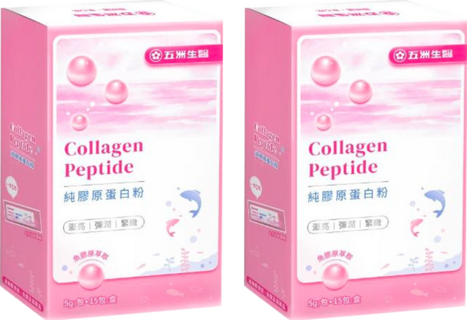 五洲生醫 純膠原蛋白粉, 15包, 5g, 2盒