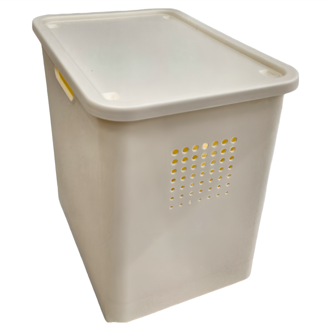 FAmILyLIFE 生活 加厚可疊加防塵附輪收納盒4件組 A-324-4 1.3kg, 白色, 1組