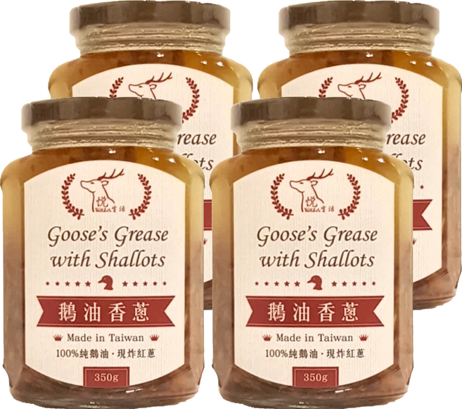Well Life 悅生活 極鮮 黃金3A頂級香蔥款鵝油, 350g, 4罐