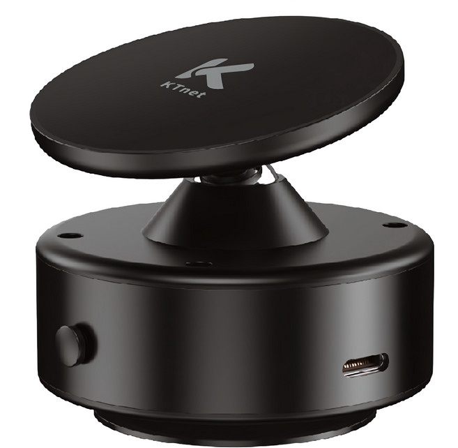 KTnet 廣鐸 SC700 電動 磁吸 多用途汽車 真空吸附萬向球手機支架 100g 黑色 1個