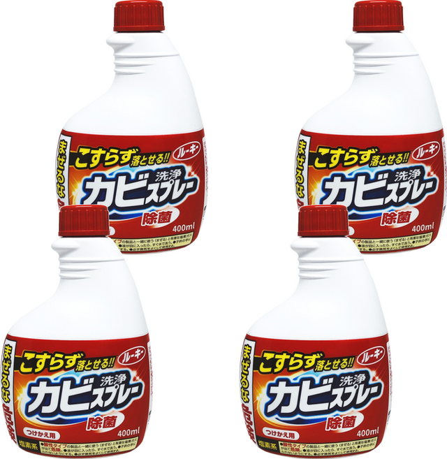 第一石鹼 Rookie 衛浴磁磚除霉噴霧 替換瓶, 400ml, 4瓶