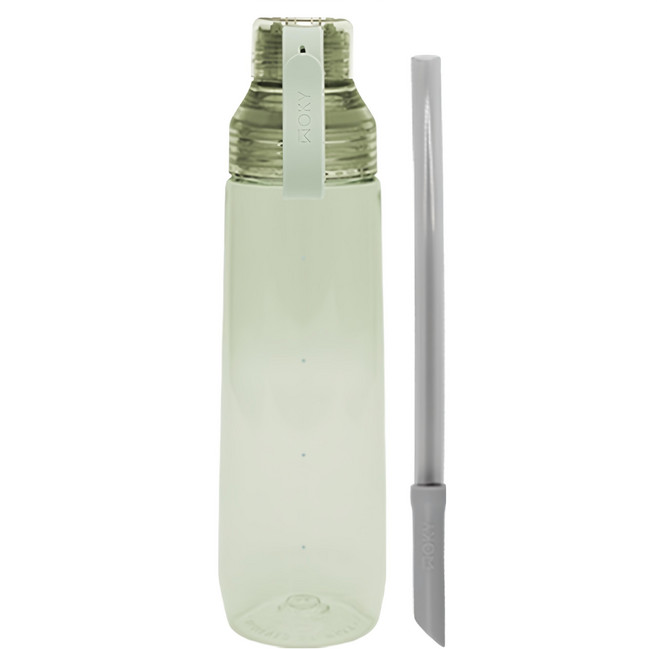 WOKY 沃廚 台灣公司貨 Ecozen透明瓶 附彈跳吸管, 森山綠, 800ml, 1個