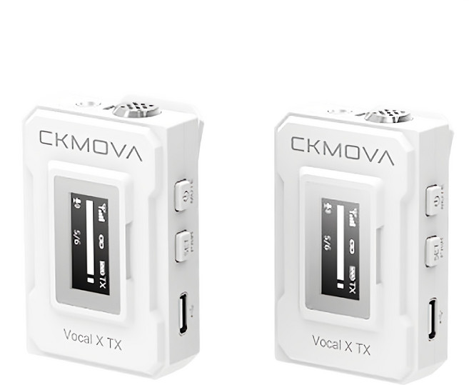 CKMOVA 一對一無線麥克風系统 vocal x v1w, 白色