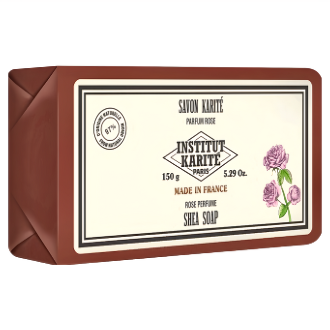 INSTITUT KARITE PARIS 巴黎乳油木 純淨秘密花園香氛手工皂 玫瑰皇后, 150g, 1顆