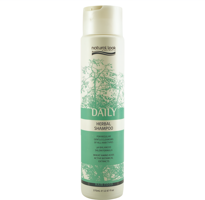 natural look HAIRFOOD 每日草本洗髮精, 375ml, 1瓶