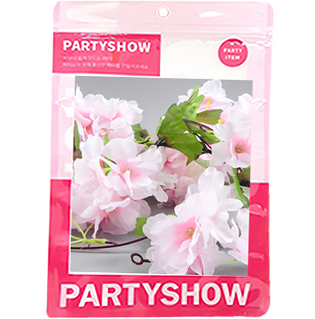 Partyshow 人造櫻花花環 180cm 淺粉色 2入, 2個