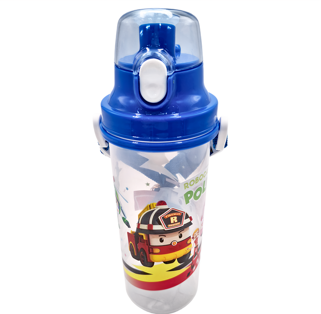 ROBOCAR POLI 波力 直立式水壺, 藍色, 650ml, 1個