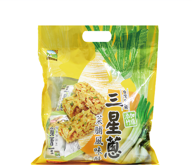 食材工坊 三星蔥菜脯風味酥, 340g, 1袋