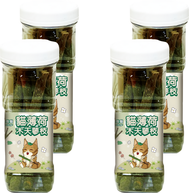 Cat Glory 驕傲貓 貓薄荷裏木天蓼樹枝 8支, 木天蓼+貓薄荷, 4罐