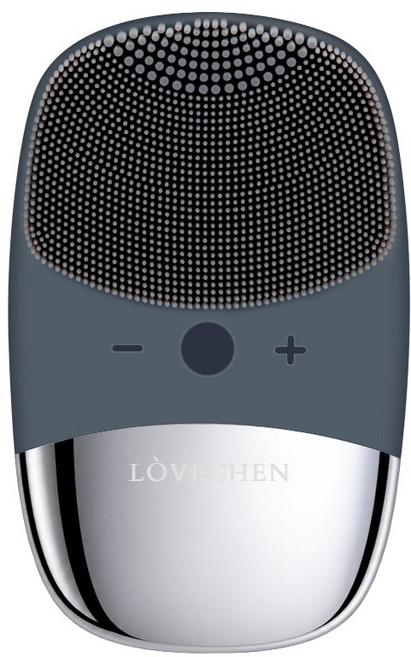 LÒVECHEN 超聲波前導煥顏洗臉機 IPX7防水 4段聲波震動, 精謐灰