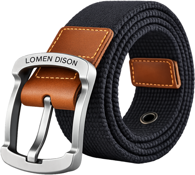LOMEN DISON 帆布條紋皮帶