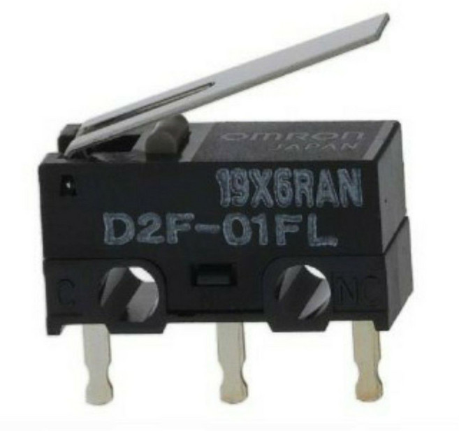 OMRON 滑鼠微動開關 D2F-01F D2F-01FL - 大林電子, 1個