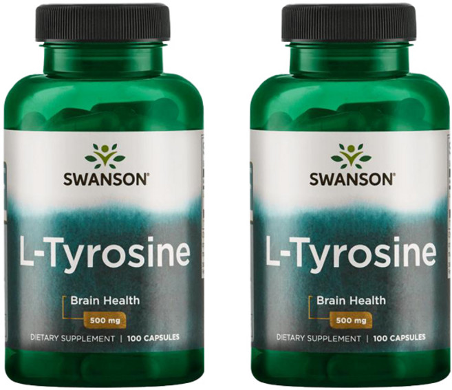 Swanson 斯旺森 左旋酪胺酸膠囊 500mg, 100顆, 2罐