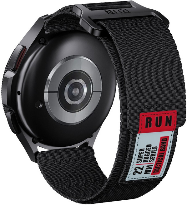 ibits Garmin 戰術尼龍錶帶 255 265 965 華為GT2 Pro 三星, 黑色, 1個