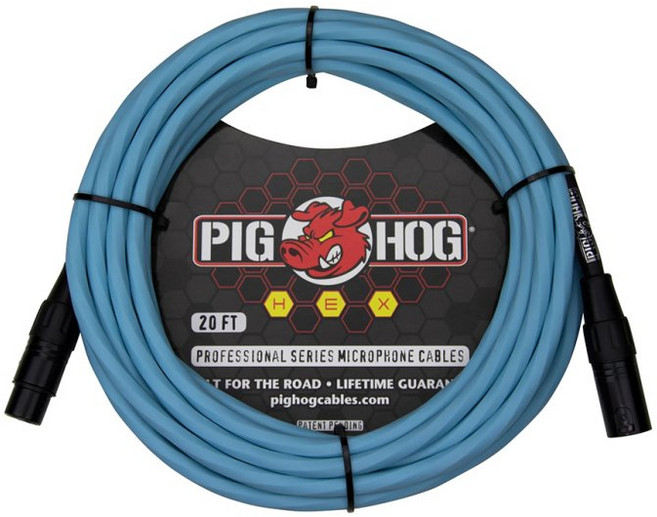 PIG HOG 20 英尺 專業系列麥克風線, 1個