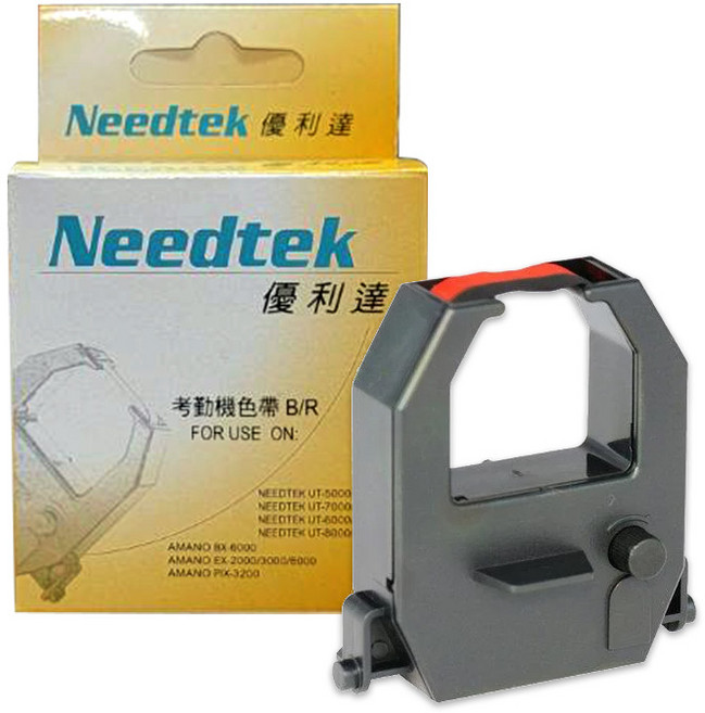 優利達 Needtek 六欄位打卡鐘雙色色帶-黑紅雙色 UT9000/5600/UT8600/UT7600/CM950適用, 1個