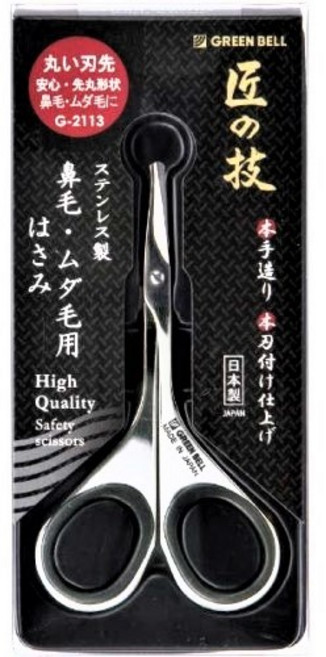 GREEN BELL 匠之技 不銹鋼鼻毛剪 G-2113, 1個