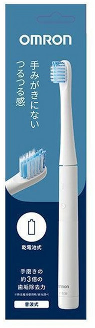 OMRON 歐姆龍 音波電動牙刷 深層清潔牙菌斑 呵護牙齦健康, 白色, 1個, HT-B220