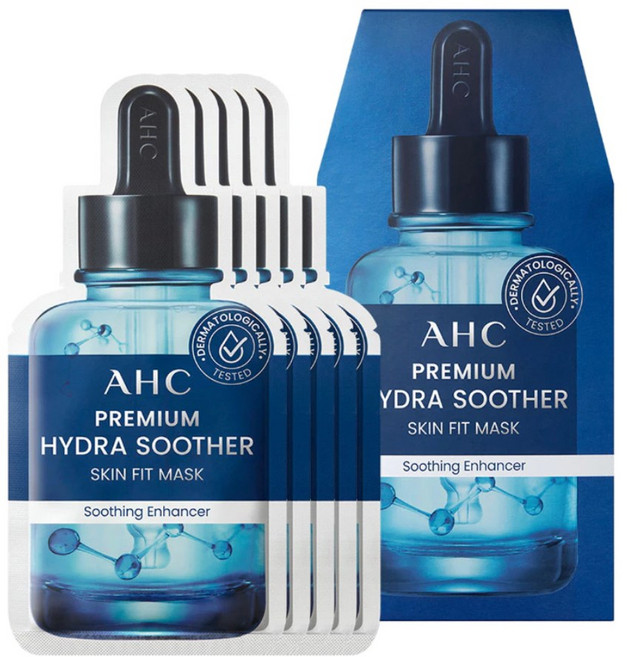 AHC PREMIUM HYDRA SOOTHER SKIN FIT MASK 第四代透明補水安瓶精華, 1組