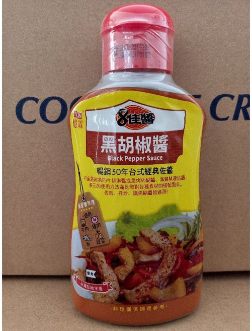 憶霖 蘑菇牛排醬 30年台式經典佐醬 400g, 1個, 黑胡椒醬
