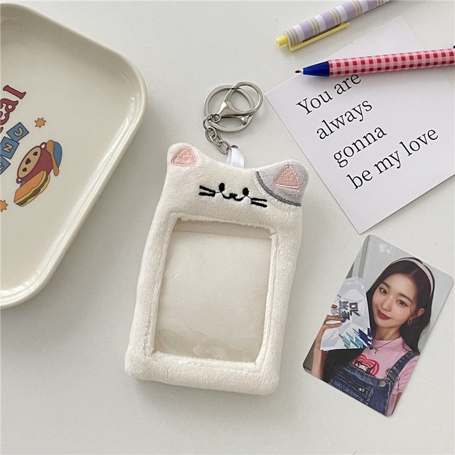 絨毛卡套 毛絨卡套 證件卡套 卡套鑰匙圈 悠遊卡卡套 可愛造型五種款式【台灣現貨 快速出貨】