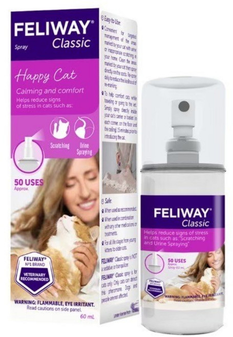 FELIWAY 費利威 貓咪 費洛蒙 舒緩 壓力 插電組 噴劑 補充瓶, 1個, 費利威噴劑60ml, 60ml