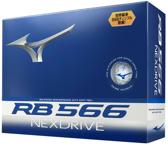 Mizuno RB 566 兩層高爾夫球, 白色, 1套, 24個裝