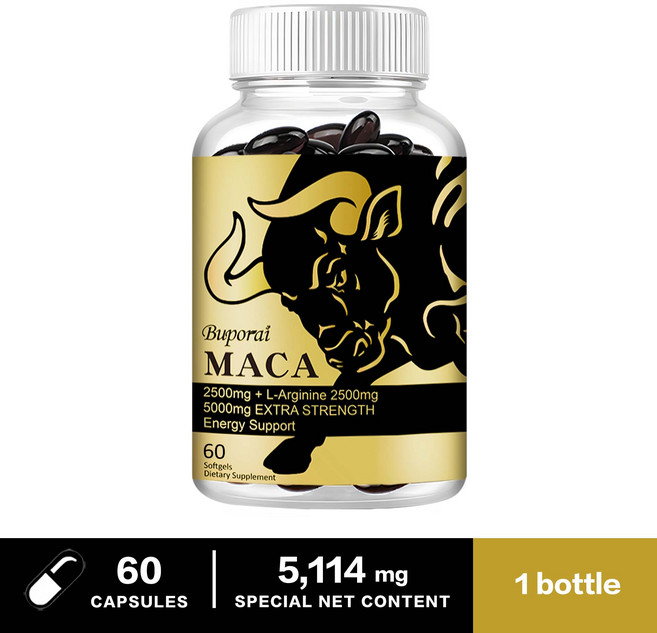 Buporai MACA 2500mg + L-Arginine 2500mg 能量補充劑, 60組