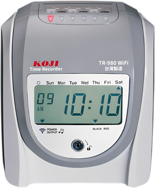 OA小舖 含稅 原廠保固 KOJI TR-980 WiFi六欄位網路液晶式打卡鐘 台灣製造, 1個, TR-980W