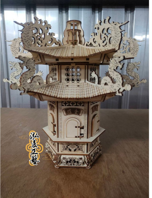 泓展工藝 DIY系列 金爐 大金爐 宮廟模型, 1個
