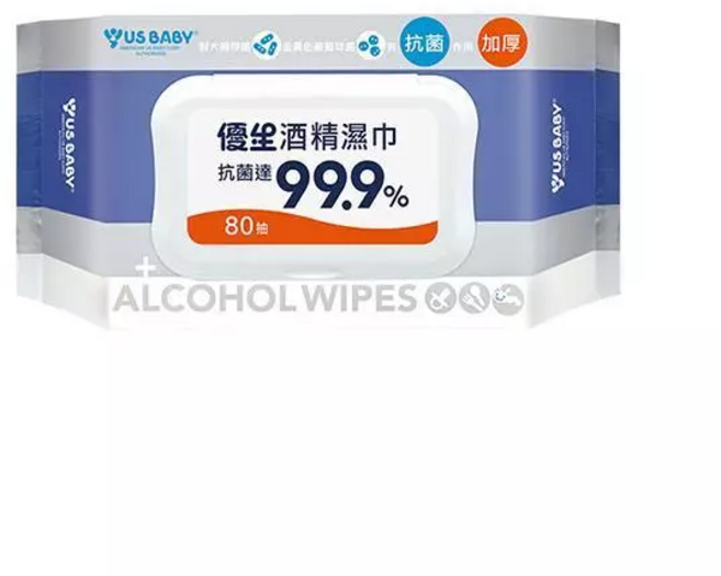 優生酒精濕巾*80抽, 1個, 80張, 1g