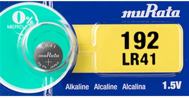 日本Murata鈕扣型鹼性電池, 1個, LR41 (1入)