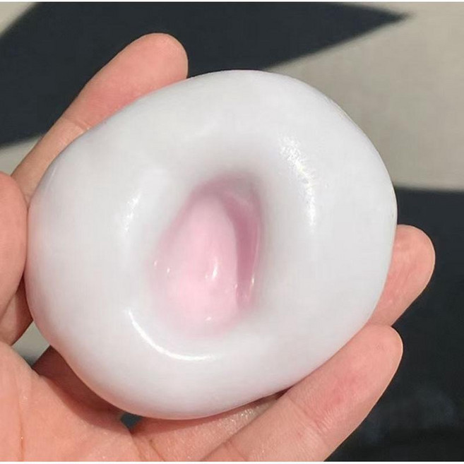 冰皮糯米餈手作球 舒壓小物, 1個, 水蜜桃,大號砂糖款(約5.5cm), 水蜜桃, 大號砂糖