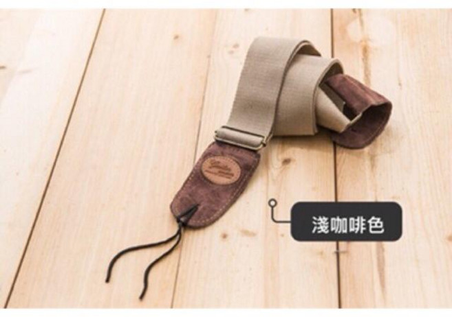 guitarman 真皮吉他背帶 深咖啡色, 1個, 淺咖啡