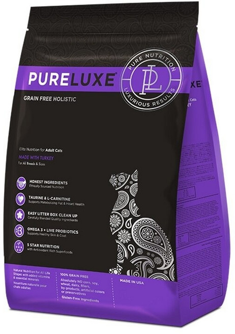 PURELUXER 純華 無穀主食貓乾糧 11LB, 1個, 火雞成貓,宅配限20公斤(過重運費另計)
