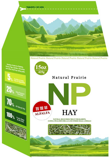 Natural Prairie 苜蓿草 15oz袋裝 幼兔/天竺鼠/龍貓適用, 1個