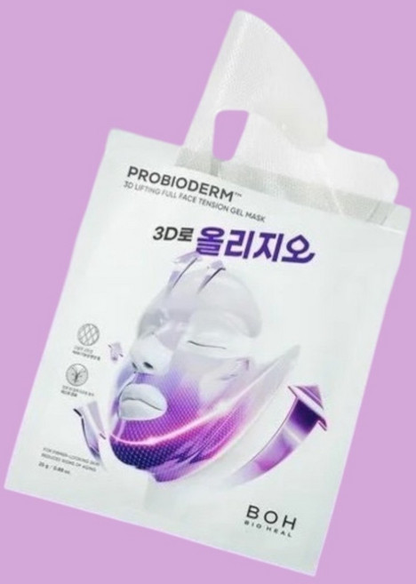 BOH 3D提拉膠原蛋白凝膠面膜, 1個, 3片