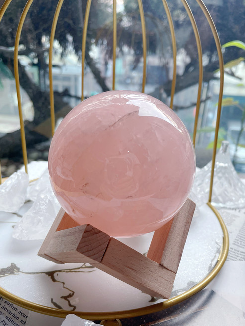 粉色水晶球, 1個, 粉水晶球