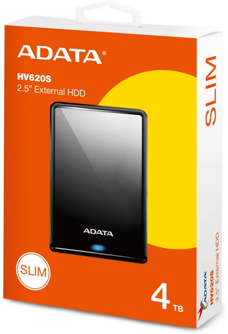 ADATA 威剛 HV620S 4TB 2.5吋 外接式硬碟, 黑色
