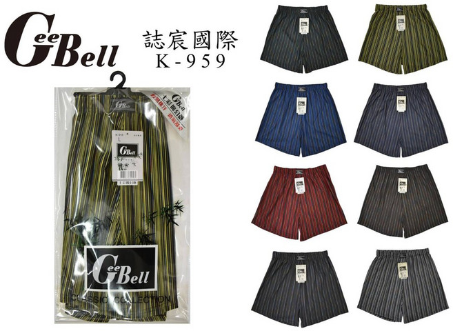 Geebell 男 平口褲 涼感透氣速乾竹炭抗菌