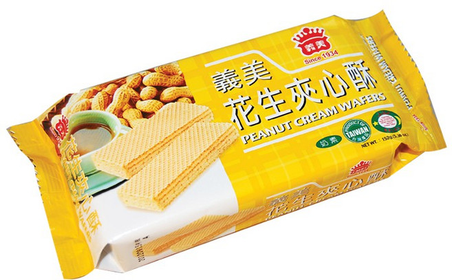 義美 花生夾心酥 152公克, 1個, 巧克力