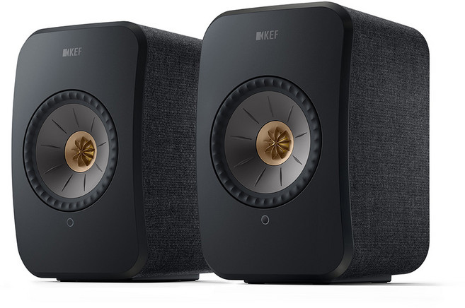 英國KEF LSX II 無線書架式喇叭 獨家Uni-Q單體技術 200W功率 兩聲道喇叭 公司貨, 碳黑色
