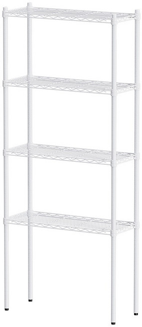 比架王 輕型 76x30x180公分 四層波浪架, 白色, 1個