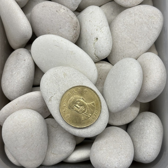 星白圓卵石~4kg/裝, 星白圓卵石