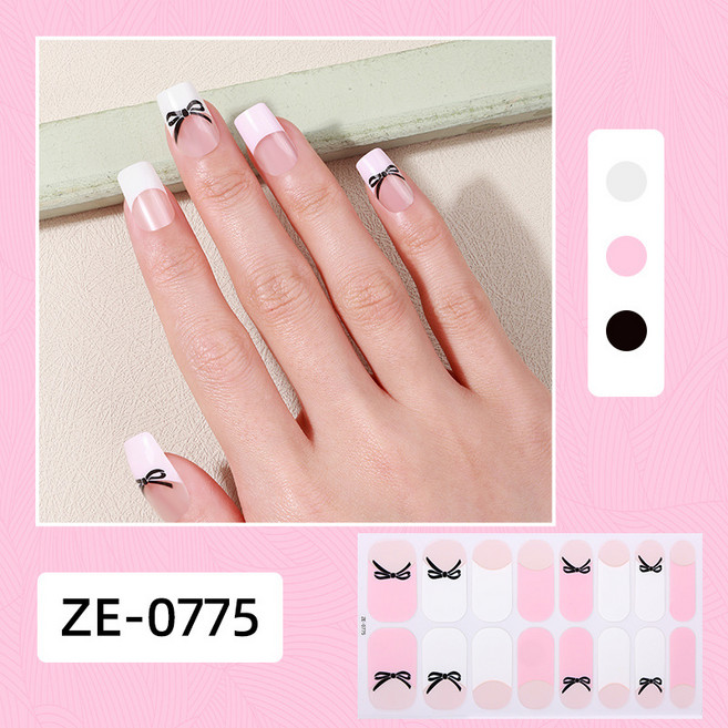 GUEFOON 美甲貼紙 日常使用, 1組, ZE 0775:裸片+甲挫