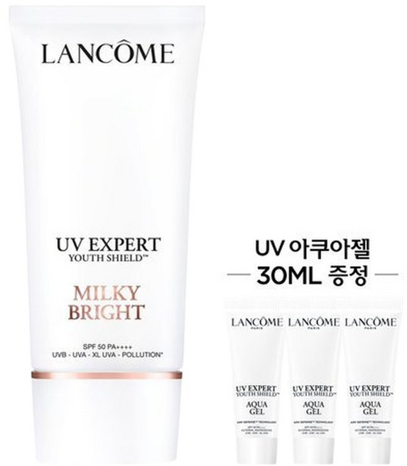 (신세계강남점)단독 UV 엑스퍼트 밀키 브라이트 50ml 세트 (+UV 아쿠아젤 30ml ), 1개