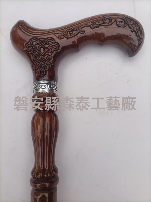 實木柺杖 紳士手杖 老年人櫸木雕刻老人手杖柺棍手杖, 1個, 2號款有指雕刻:90-95cm