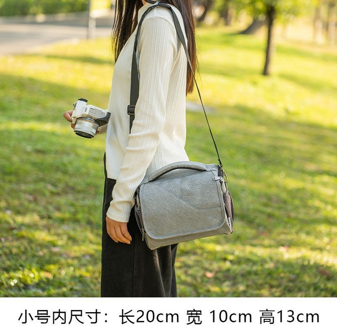 佳能相機包 適用於R50 M200 M50二代 R10 R8 R7 200D 90D 600D 850D單反微單相機, 1個, 淺灰色小號, 淺灰色