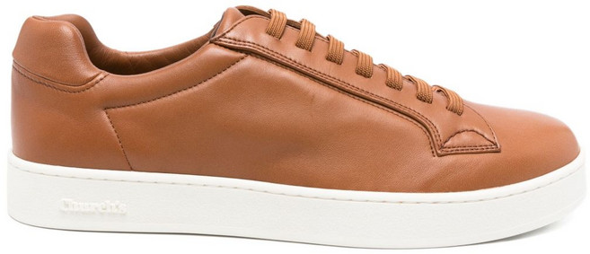 처치스 밴딩 레이스 레더 스니커즈