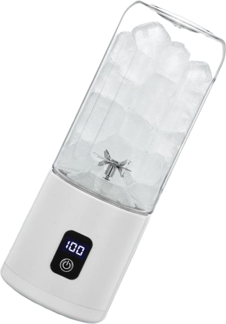 無線便攜榨汁機 LED數顯, 行動式榨汁機 白色, 1500mah